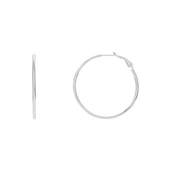 PRIMROSE Sterling Silver Tube Hoop Earrings