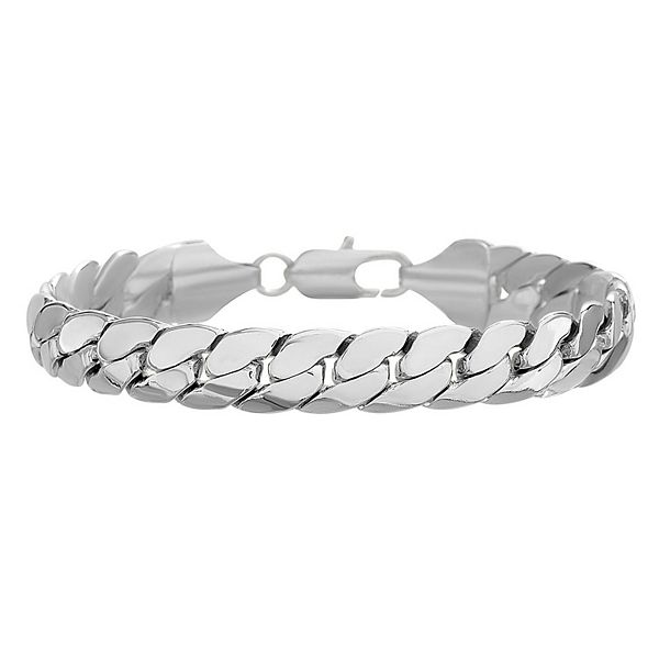 Mens chain deals bracelet white gold