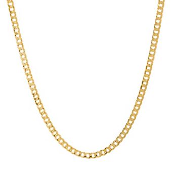 Men's 14k Gold Plated Curb Chain Necklace - 20 in