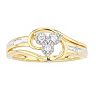 14k Gold Over Silver 1/10 Carat T.W. Diamond Promise Ring