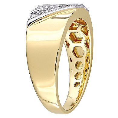 Men's Stella Grace Two-Tone Sterling Silver 1/4 Carat T.W. Diamond Ring