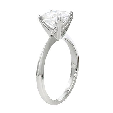Charles & Colvard 14k White Gold 2 3/8 Carat T.W. Lab-Created Moissanite Solitaire Ring