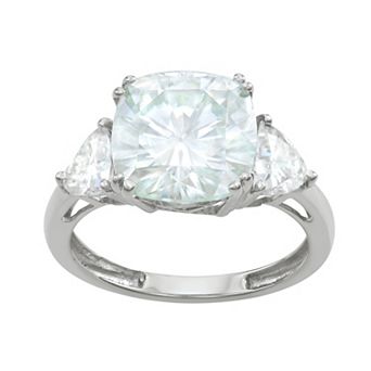 Charles & Colvard 14k White Gold 5 Carat T.W. Lab-Created Moissanite 3-Stone Ring