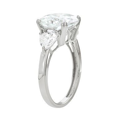 Charles & Colvard 14k White Gold 5 Carat T.W. Lab-Created Moissanite 3-Stone Ring