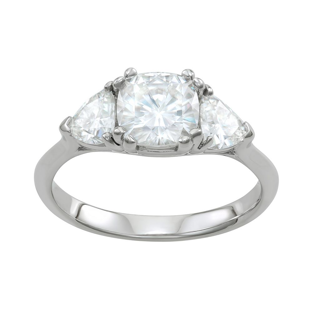 Charles & Colvard 14k White Gold 3 Carat T.W. Lab-Created Moissanite 3 ...