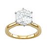 Charles & Colvard 14k Two Tone Gold 3 1/10 Carat T.W. Lab-Created Moissanite Solitaire Ring