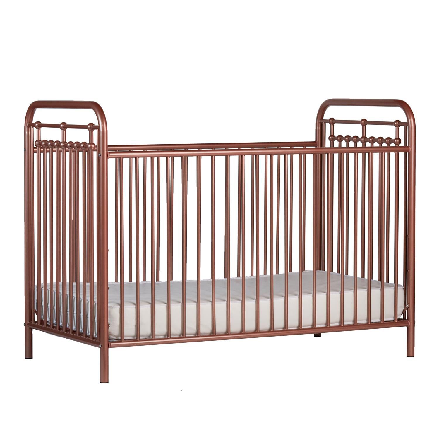 gold metal crib nursery