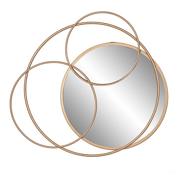 Patton Gold Metal Layered Circle Accent Wall Mirror