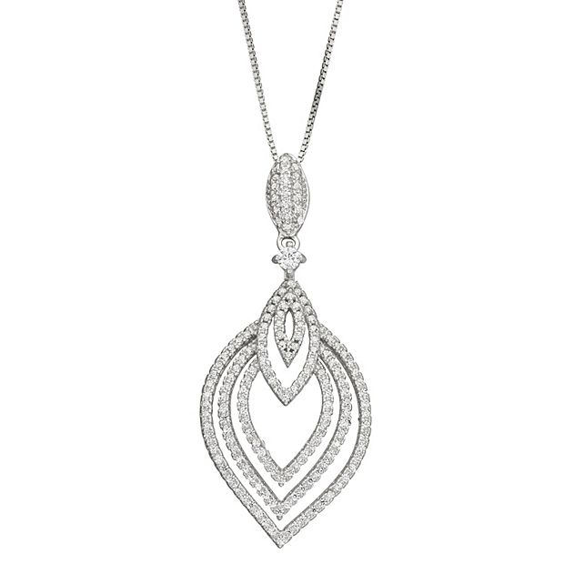 Cubic zirconia graduated on sale necklace