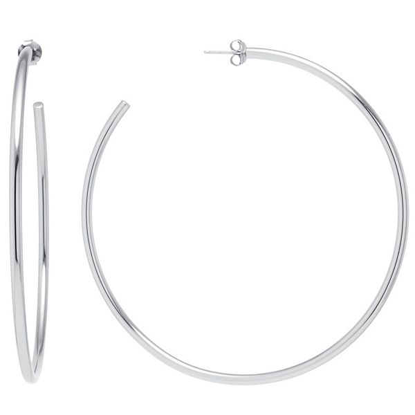 Sterling Silver Hoop Earring - Silver