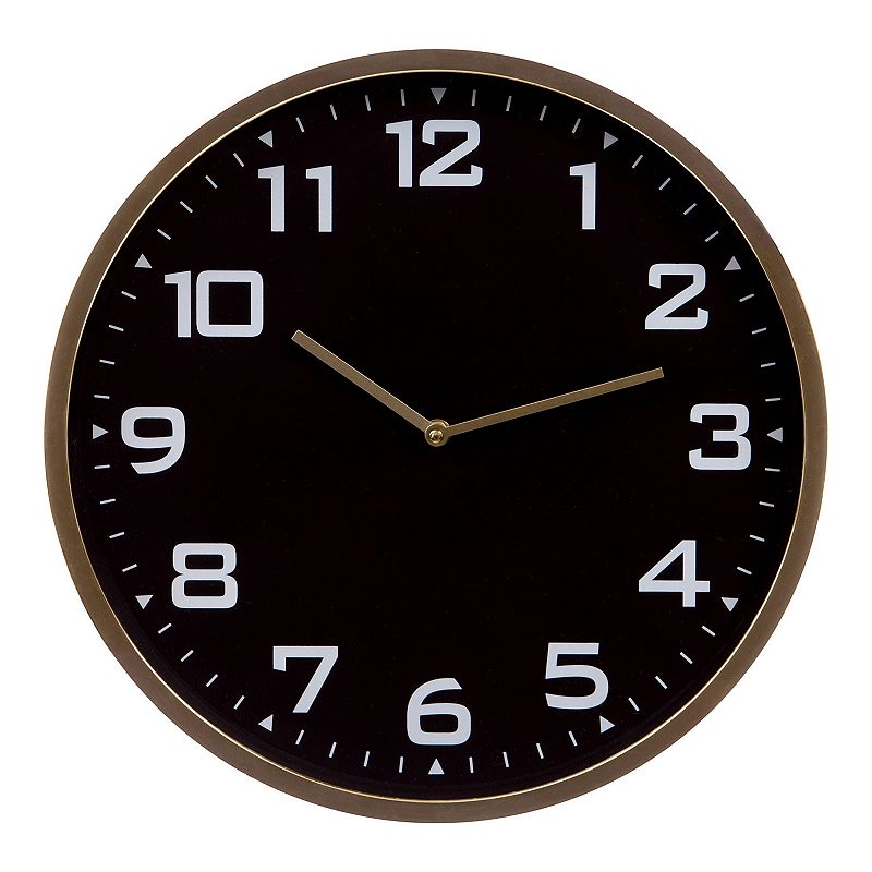 Round Essential Wall Clock, Yellow, 16X16