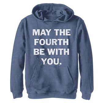 Boys 8-20 Star Wars May The Fourth Be With You Bold Vintage Poster Pullover Graphic Hoodie