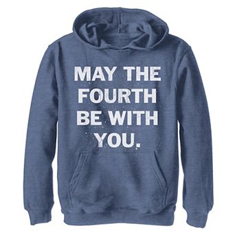 Boys 8-20 Star Wars May The Fourth Be With You Bold Vintage Poster Pullover Graphic Hoodie