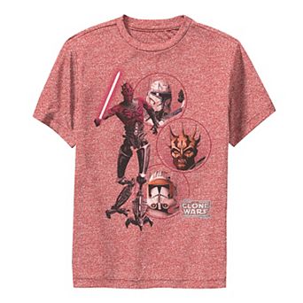 Boys 6-20 Star Wars: Clone Wars Dark Side Group Shot Performance Graphic Tee