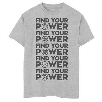 Boys 8-20 Marvel Find Your Power Team Logos Graphic Tee