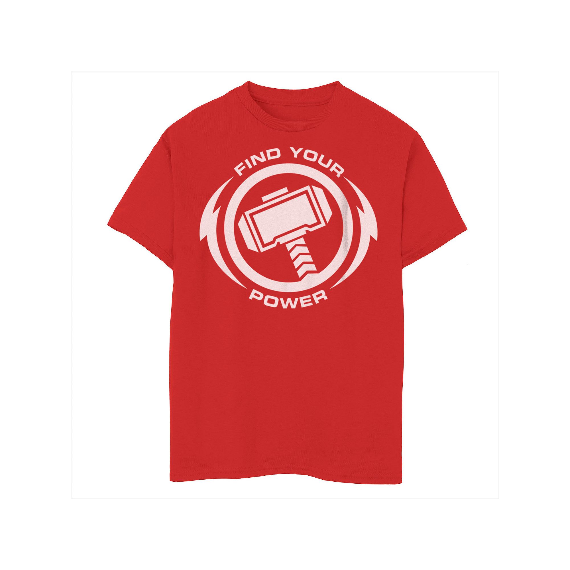 Boys 8-20 Marvel Thor Find Your Power Yellow Logo Graphic Tee, Boys, Size: