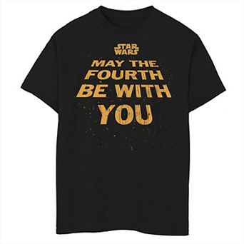Boys 6-20 Star Wars May The Fourth Be With You Tilted Logo Poster Graphic Tee