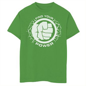 Boys 8-20 Marvel Hulk Find Your Power Simple Logo Graphic Tee