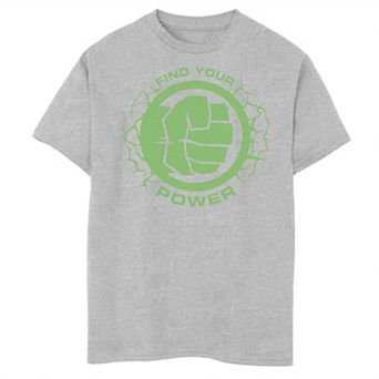 Boys 8-20 Marvel Hulk Find Your Power Simple Logo Graphic Tee