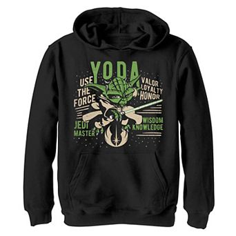 Boys 8-20 Star Wars Clone Wars Yoda Jedi Master Portrait Pullover Graphic Hoodie