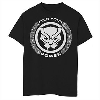 Boys 8-20 Marvel Black Panther Finder Your Power Purple Logo Graphic Tee