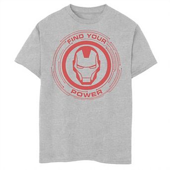 Boys 8-20 Marvel Iron Man Find Your Power Simple Logo Graphic Tee