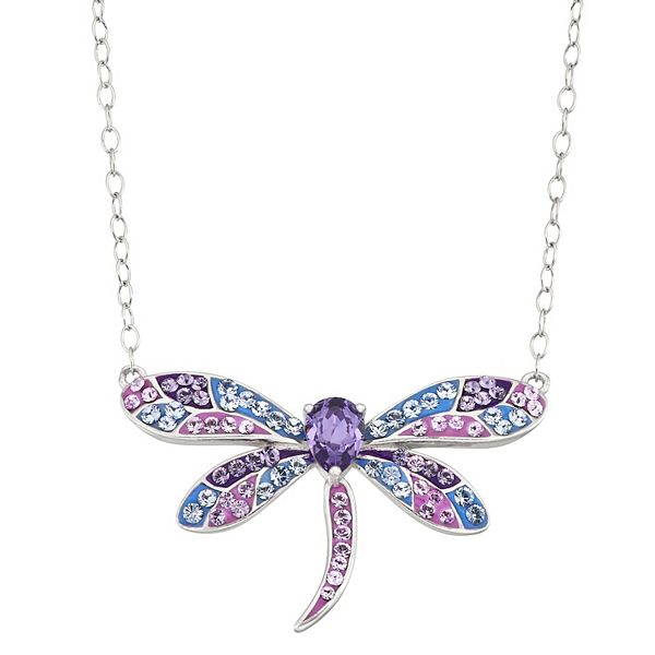 Download Forever Brilliant Dragonfly Pendant Necklace With Swarovski Crystal