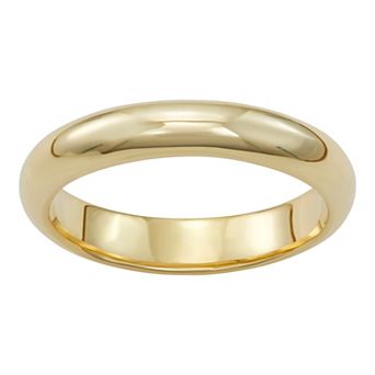 LOVE CLOUD 10k Gold Rounded Polished 4 mm Wedding Band