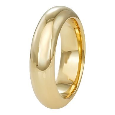 LOVE CLOUD 10k Gold Rounded Polished 6 mm Wedding Band