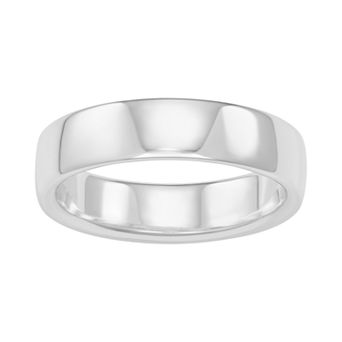 Men's LOVE CLOUD 10k Gold Flat Polished 6 mm Wedding Band