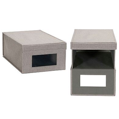 Household Essentials 2-piece Large Drop Front Shoe Box