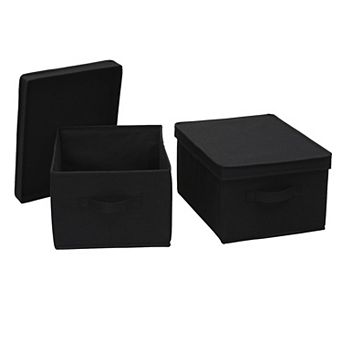 Household Essentials 2 pc Large Fabric Storage Bins with Lids