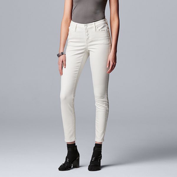 Women's Simply Vera Vera Wang Button-Fly Skinny Jeans