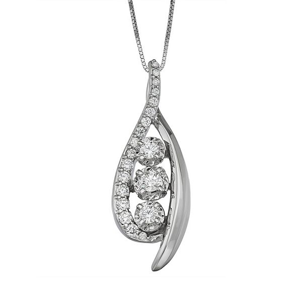 Diamond & Sapphire Teardrop Necklace – Forever Today by Jilco