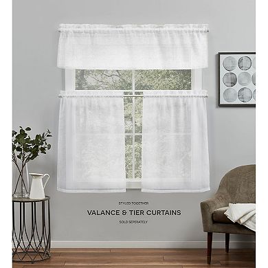 Exclusive Home 2-pack Belgian Sheer Rod Pocket Tier Window Curtains