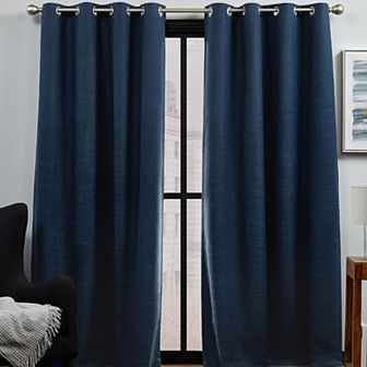 Exclusive Home 2-pack Bensen 100% Blackout Grommet Top Window Curtains