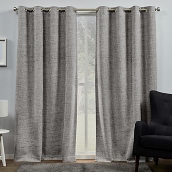 Exclusive Home 2-pack Burke 100% Blackout Grommet Top Window Curtains