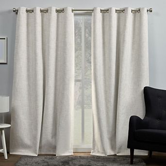 Exclusive Home 2-pack Burke 100% Blackout Grommet Top Window Curtains