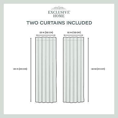 Exclusive Home 2-pack Catarina Layered Solid Blackout Window Curtains