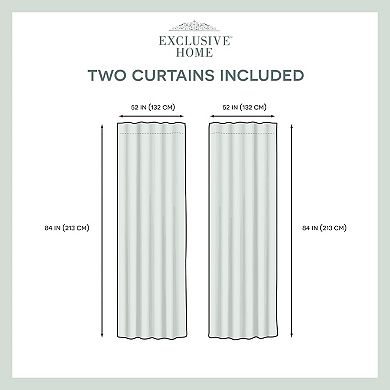Exclusive Home 2-pack Catarina Layered Solid Blackout Window Curtains