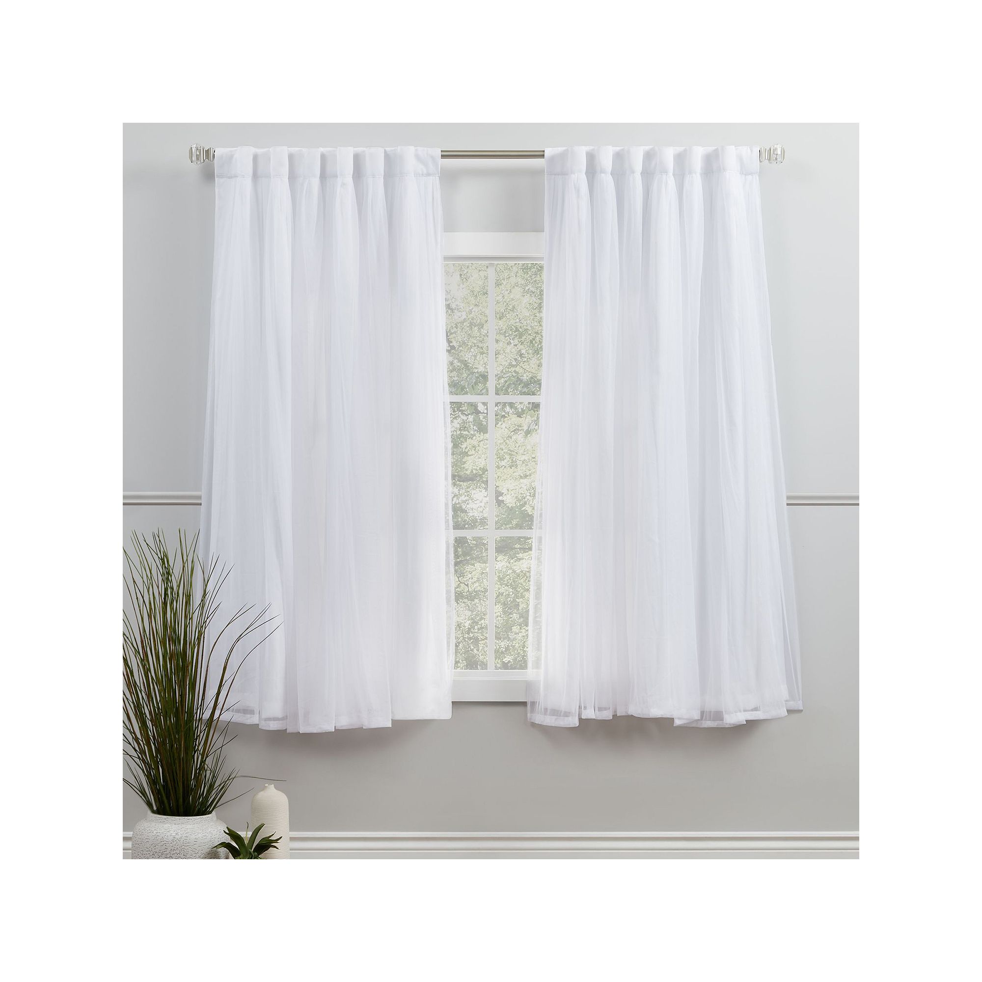 Exclusive Home 2-pack Catarina Layered Solid Blackout Window Curtains, Wint