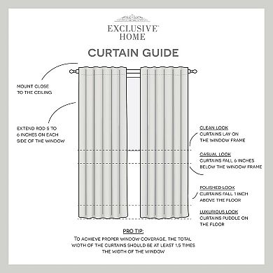 Exclusive Home 2-pack Crescendo Lined Blackout Window Curtains