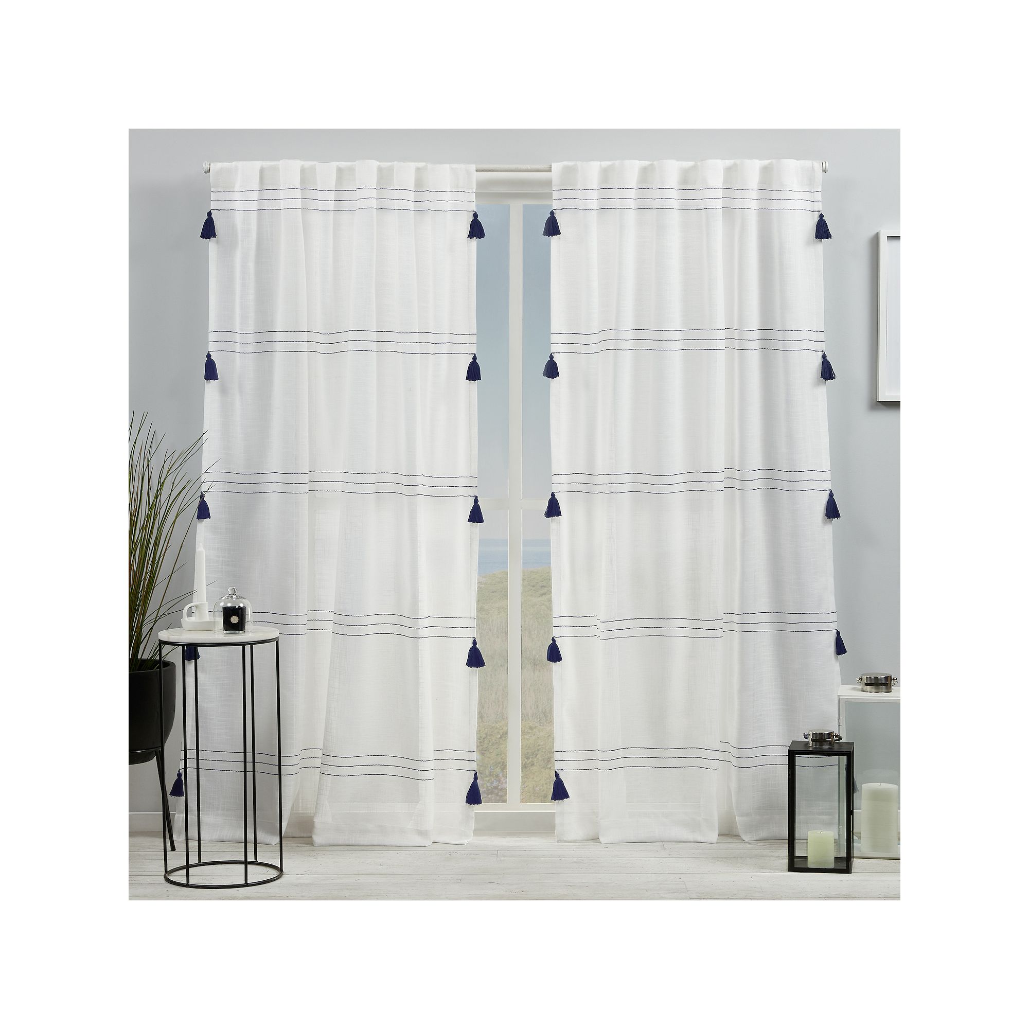 Exclusive Home 2-pack Demi Light Filtering Window Curtains, Blue