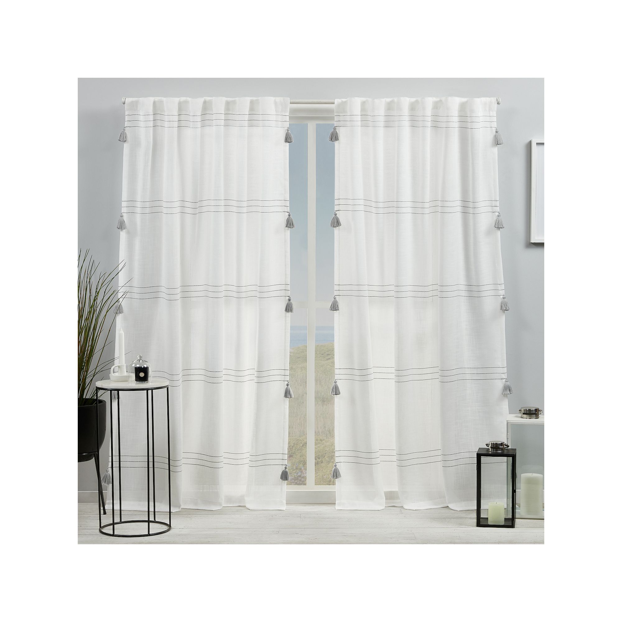 Exclusive Home 2-pack Demi Light Filtering Window Curtains, Gray