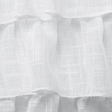Exclusive Home 2-pack Jacinta Bottom Ruffle Sheer Rod Pocket Window Curtains
