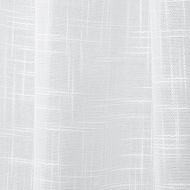 Exclusive Home 2-pack Jacinta Bottom Ruffle Sheer Rod Pocket Window Curtains