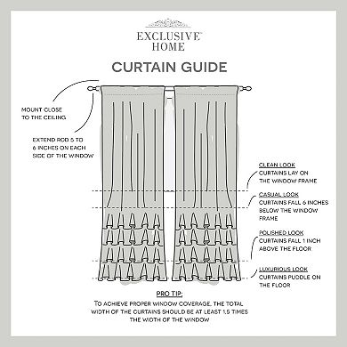 Exclusive Home 2-pack Jacinta Bottom Ruffle Sheer Rod Pocket Window Curtains