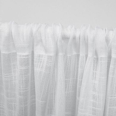 Exclusive Home 2-pack Jacinta Bottom Ruffle Sheer Rod Pocket Window Curtains