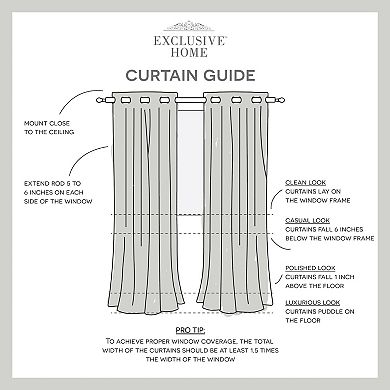 Exclusive Home 2-pack Jamaica Palm Indoor/Outdoor Light Filtering Grommet Top Window Curtains