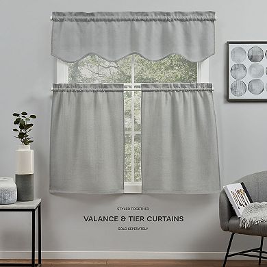 Exclusive Home Loha Light Filtering Rod Pocket Scalloped Valance